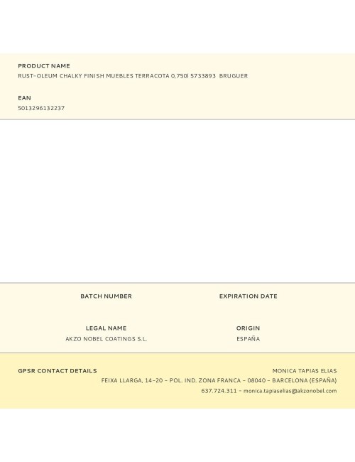 Rust-oleum chalky finish muebles terracota, 750 ml