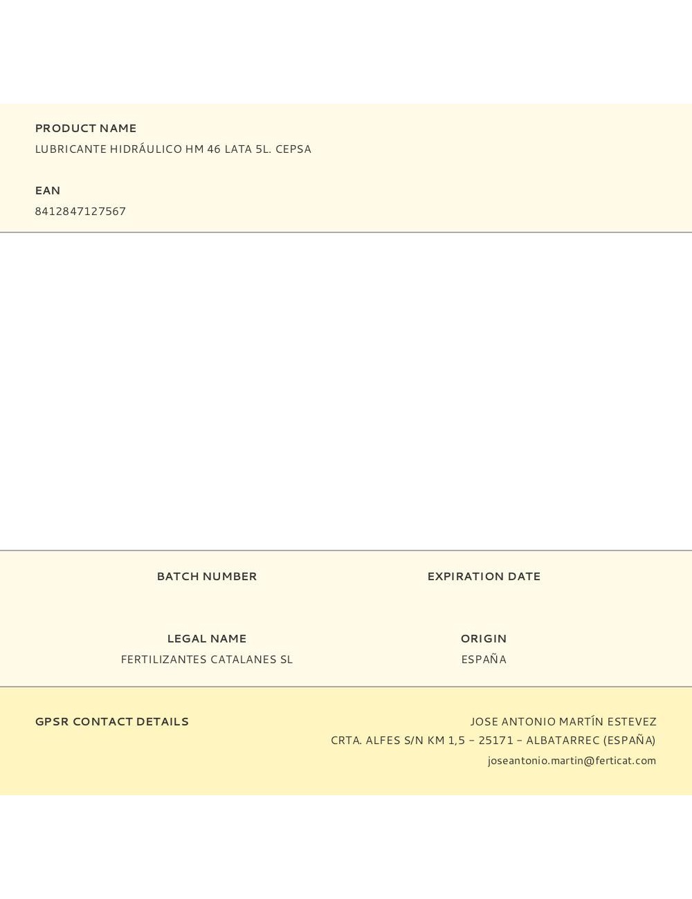 Lubricante hidráulico hm 46 lata 5l. cepsa