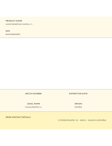 Lavaparabrisas agerul 2 l