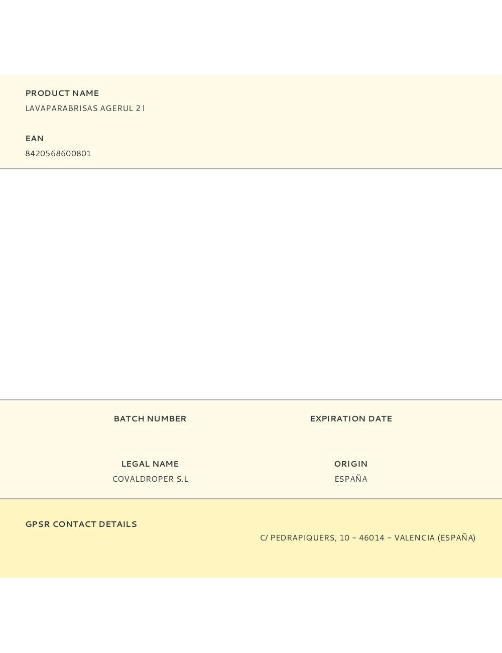 Lavaparabrisas agerul 2 l