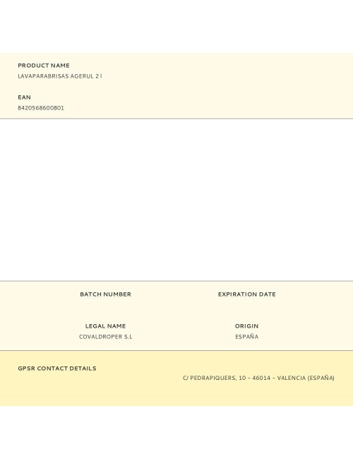 Lavaparabrisas agerul 2 l