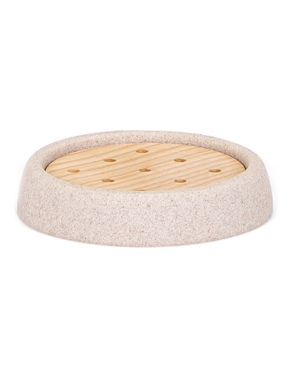 Jabonera arenisca y fresno ø10,5 x 2 cm