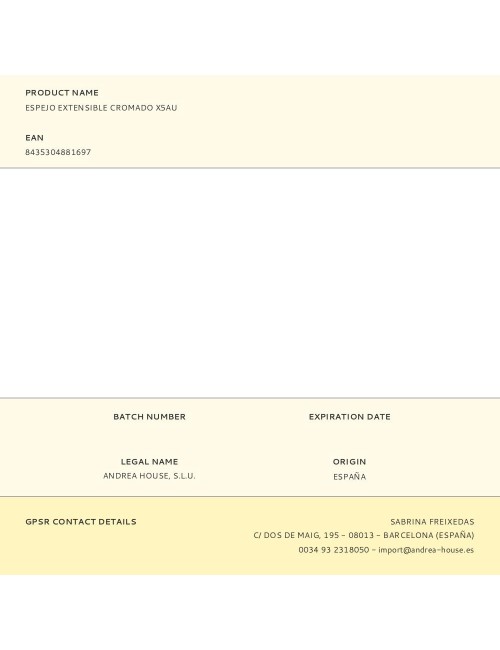 Espejo extensible cromado x5au