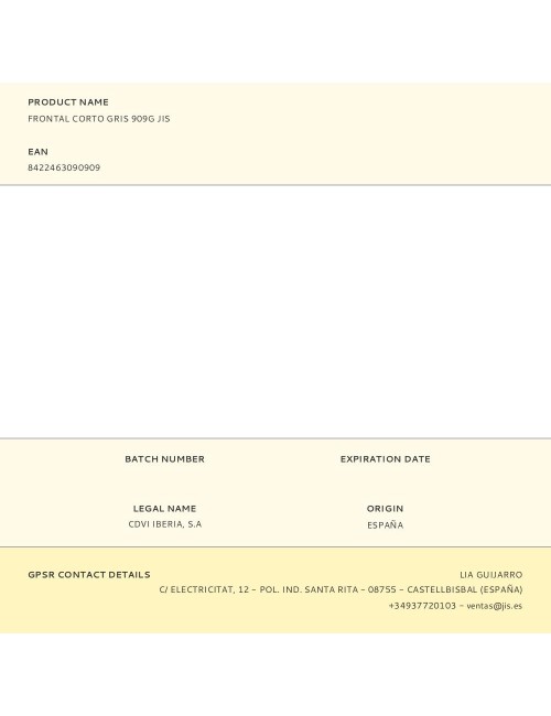 Frontal corto gris 909g jis