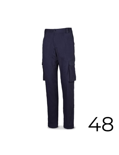 Pantalón strech 98% algodon 2% elastano 240g. azul marino talla 48 588pbsam/48