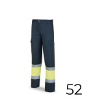 Pantalon poliester/algodón bicolor alta visibilidad azul/amarillo talla 52 388pfxyfa/52