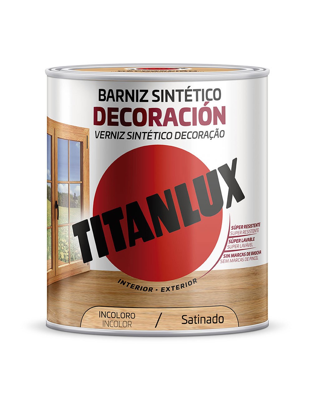 Barniz sintético decoración incoloro satinado 4 l