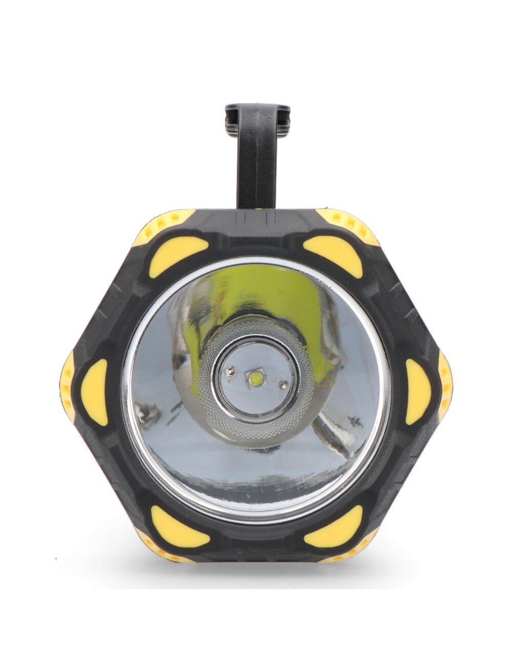 Linterna led de mano titan guard, recargable, 3 puntos de luz