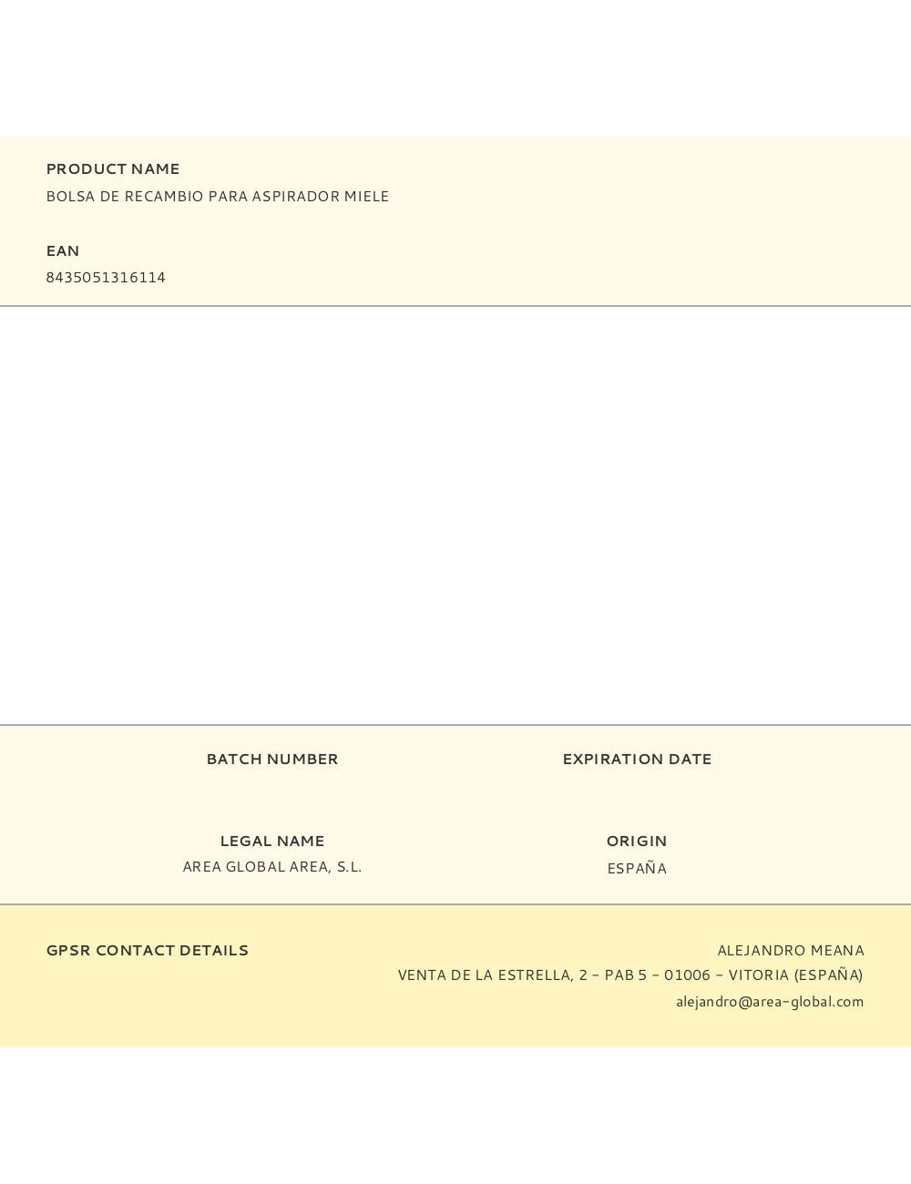 Bolsa de recambio para aspirador miele