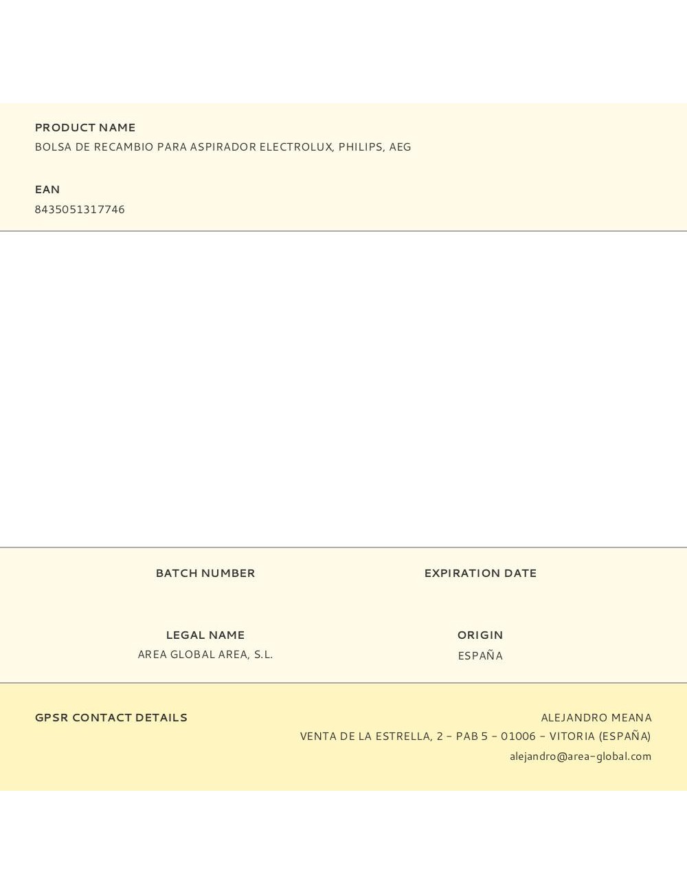 Bolsa de recambio para aspirador electrolux, philips, aeg