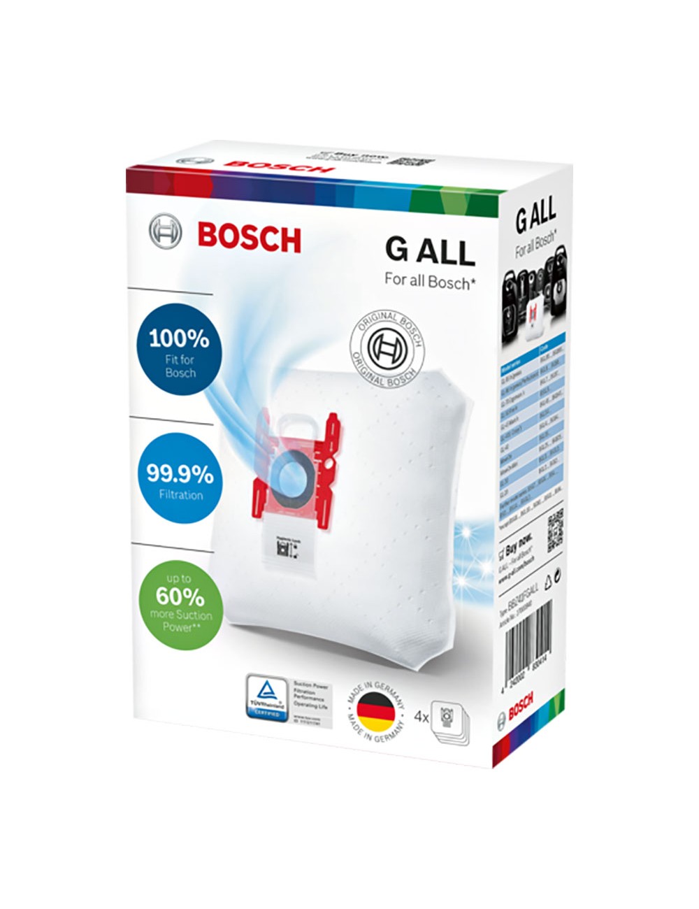 Bolsa de recambio para aspirador bosch, siemens, ufesa