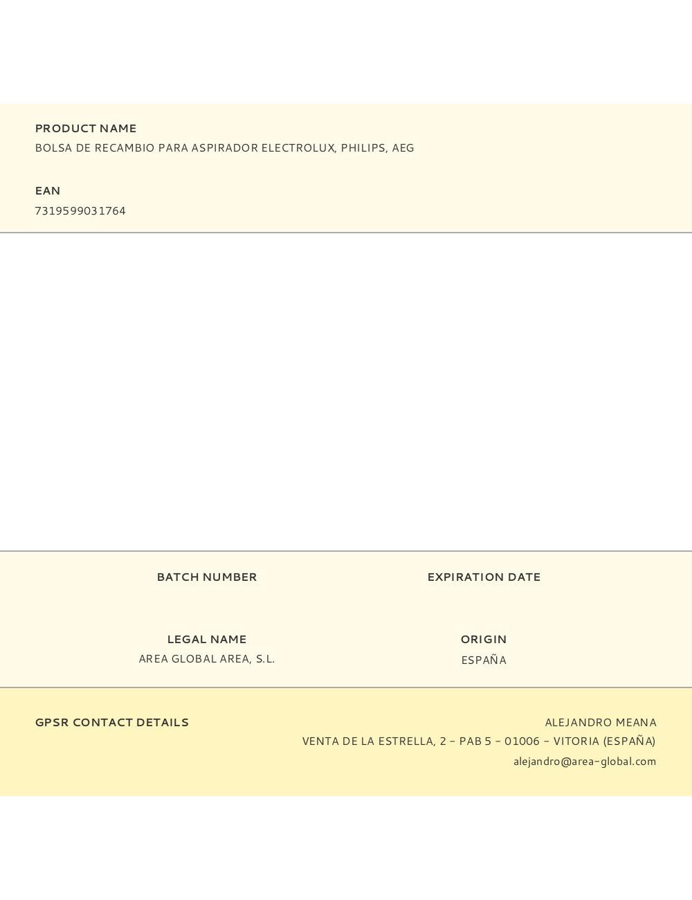 Bolsa de recambio para aspirador electrolux, philips, aeg