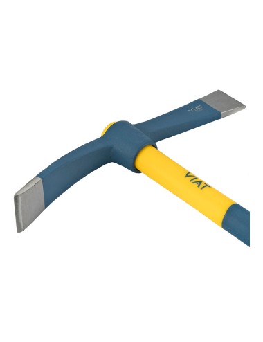 Alcotana hacha-pala con mango de fibra bimaterial para golpeo y picado de paredes. vt932 viat