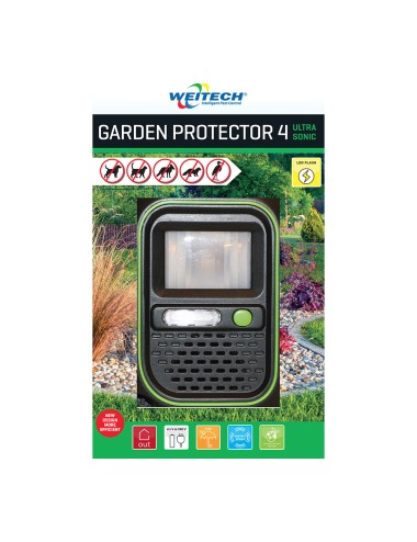 Ahuyentador de animales para exterior ultrasónico y flash weitech