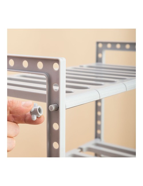 Estantería extensible de 2 estantes para fregadero shibblek 37,5 - 66,5 cm