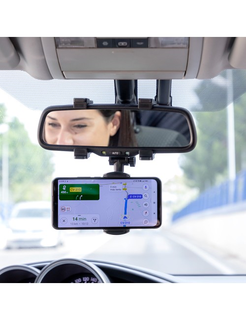 Soporte de smartphone para espejo retrovisor