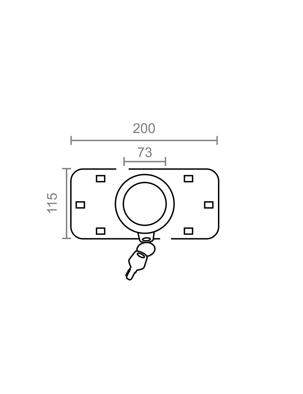 Blister candado furgoneta cn07 73mm cb m13298 brimic