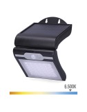 Aplique solar con sensor color negro, 2 w