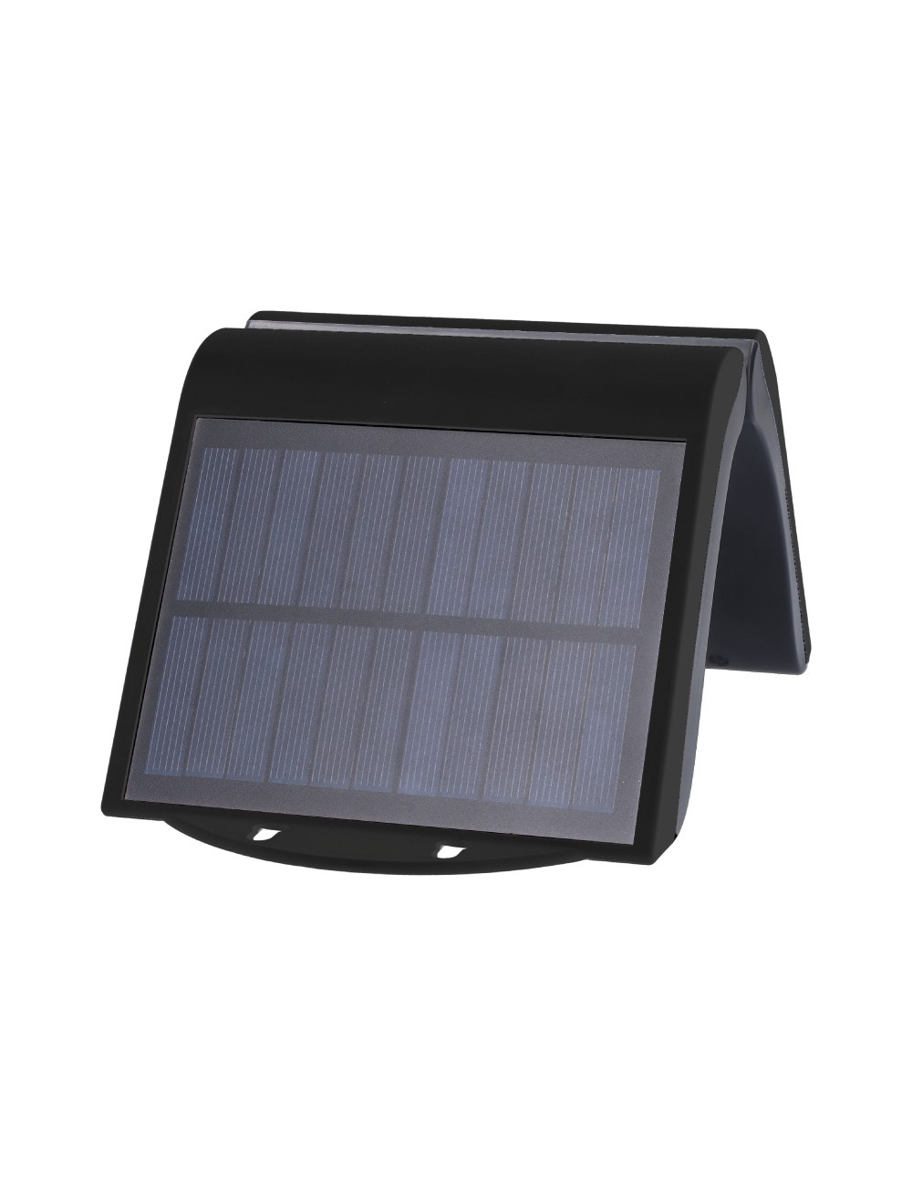 Aplique solar con sensor color negro, 2 w