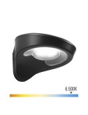 Aplique solar 2w 200lm 6500k con sensor color negro edm