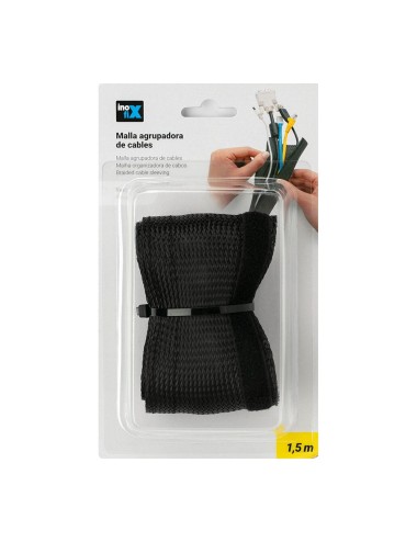 Malla agrupadora de cables 1,5m negro inofix