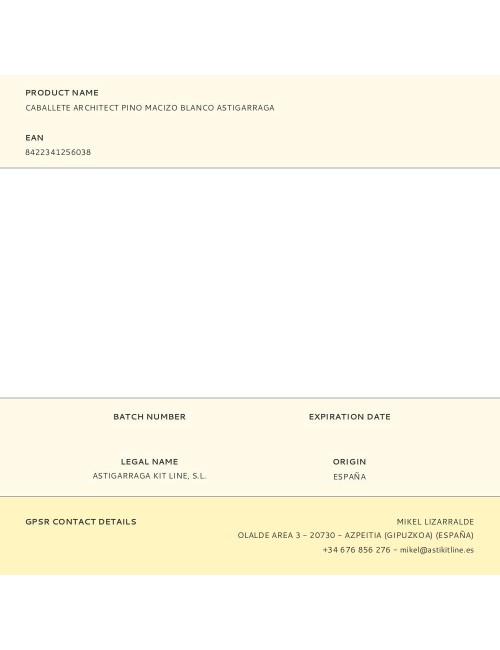 Caballete architect pino macizo blanco astigarraga