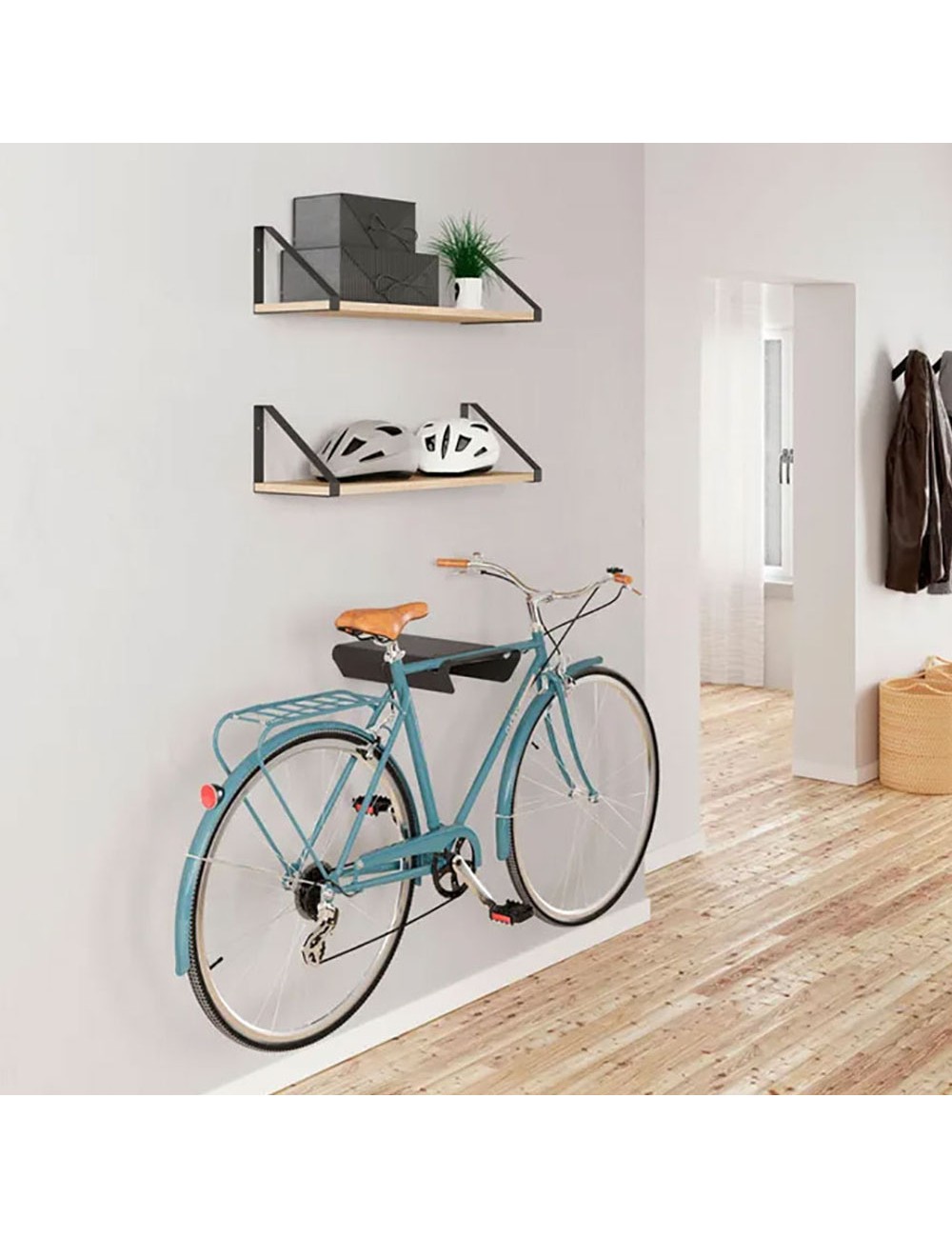 Soporte fijo bicicleta 8070 de acero negro mate