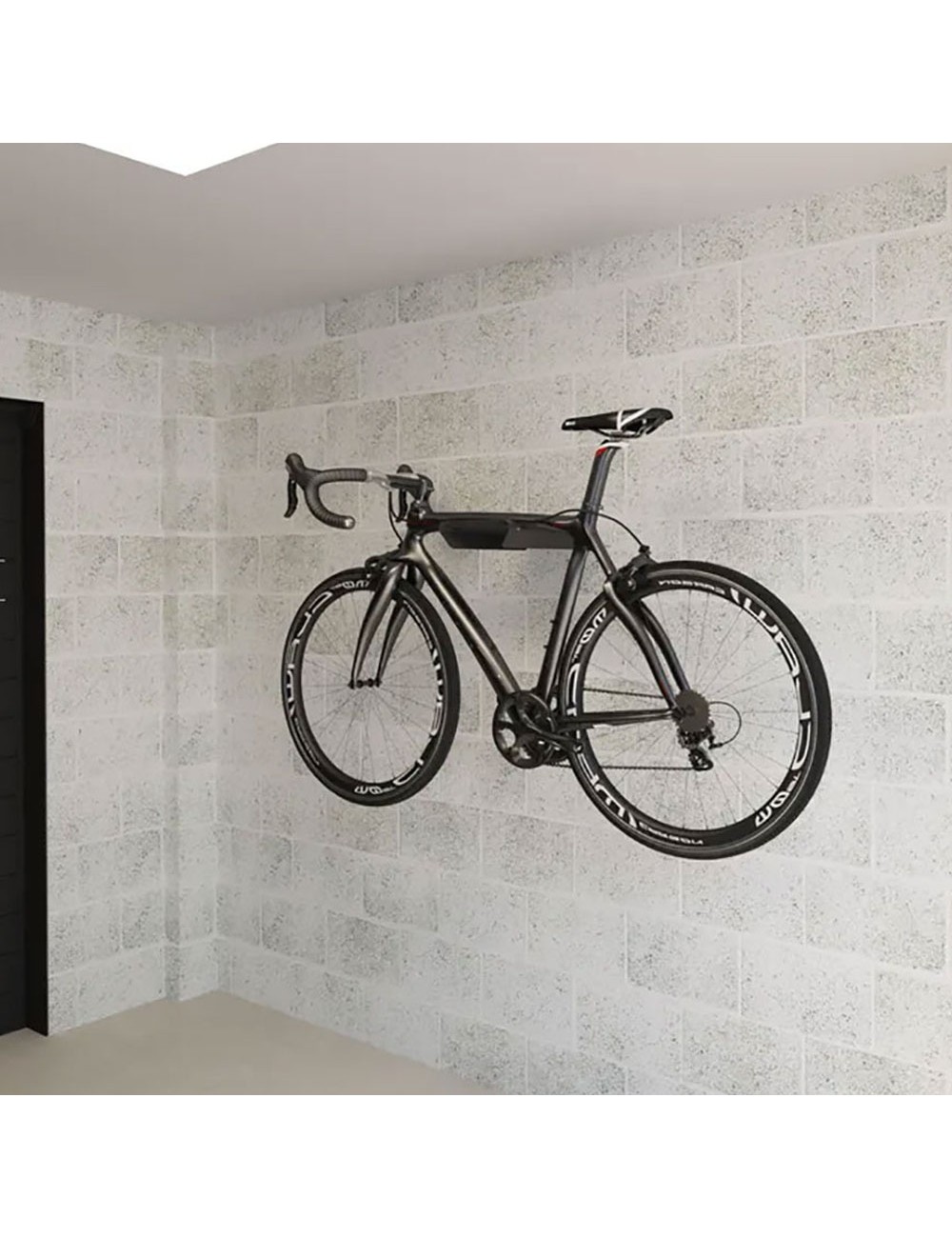 Soporte fijo bicicleta 8070 de acero negro mate