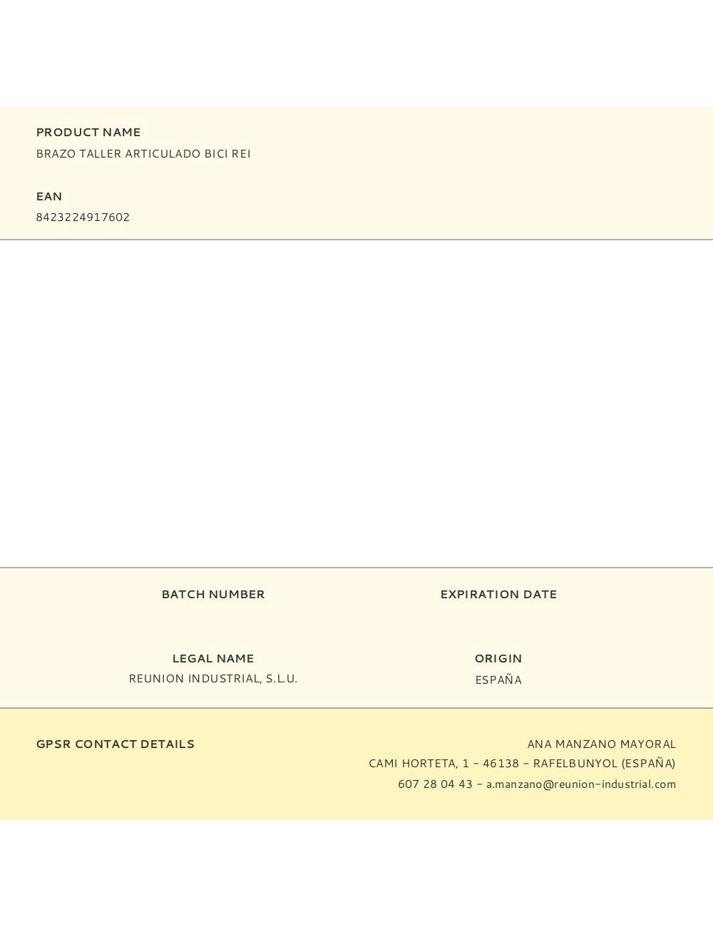 Brazo taller articulado bici rei