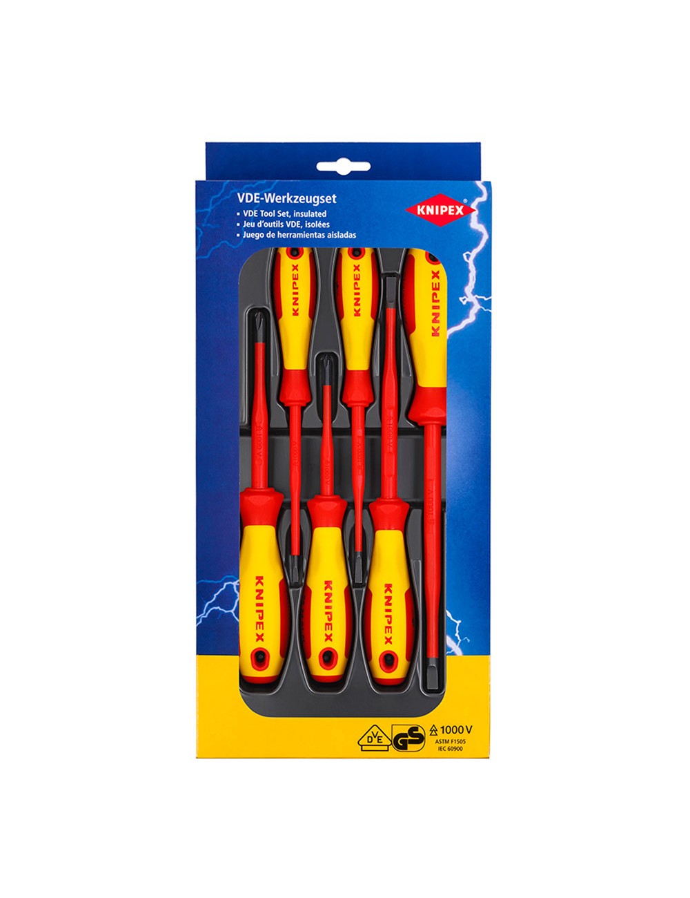 Destornilladores 1000v, juego de 6 piezas