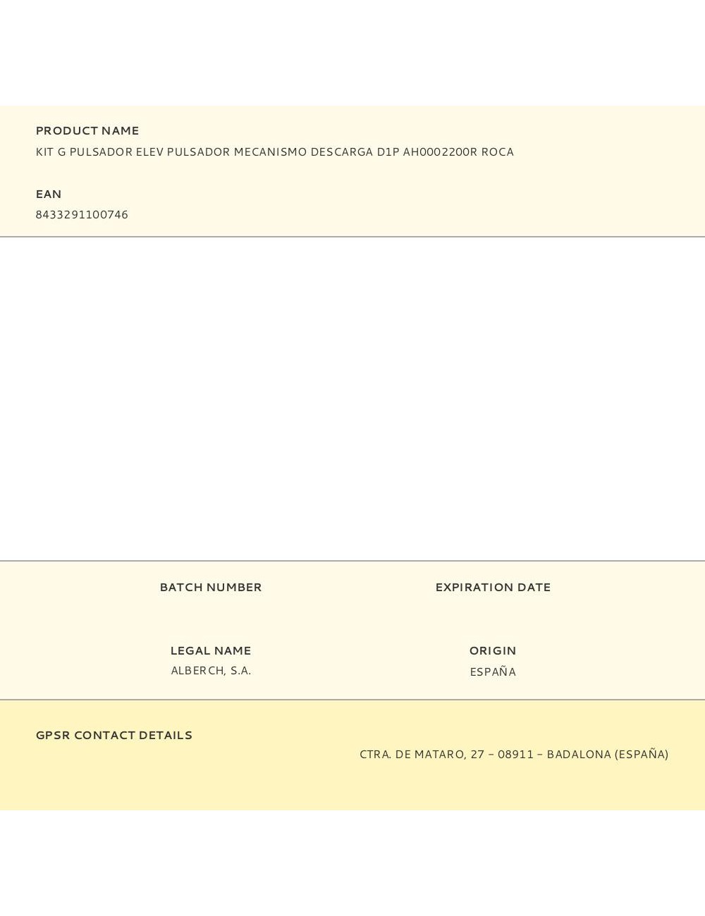 Kit g pulsador elev pulsador mecanismo descarga d1p ah0002200r roca