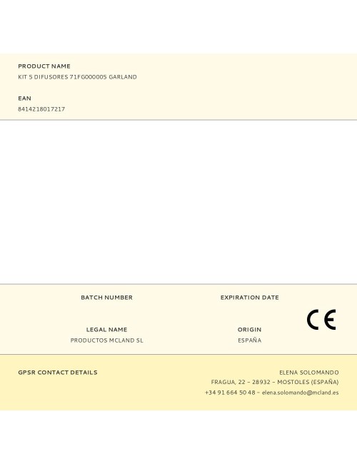 Kit 5 difusores 71fg000005 garland