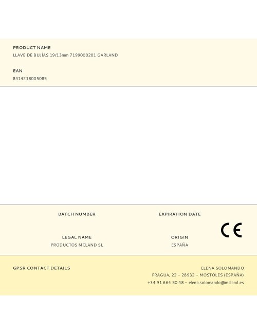 Llave de bujías 19 / 13 mm