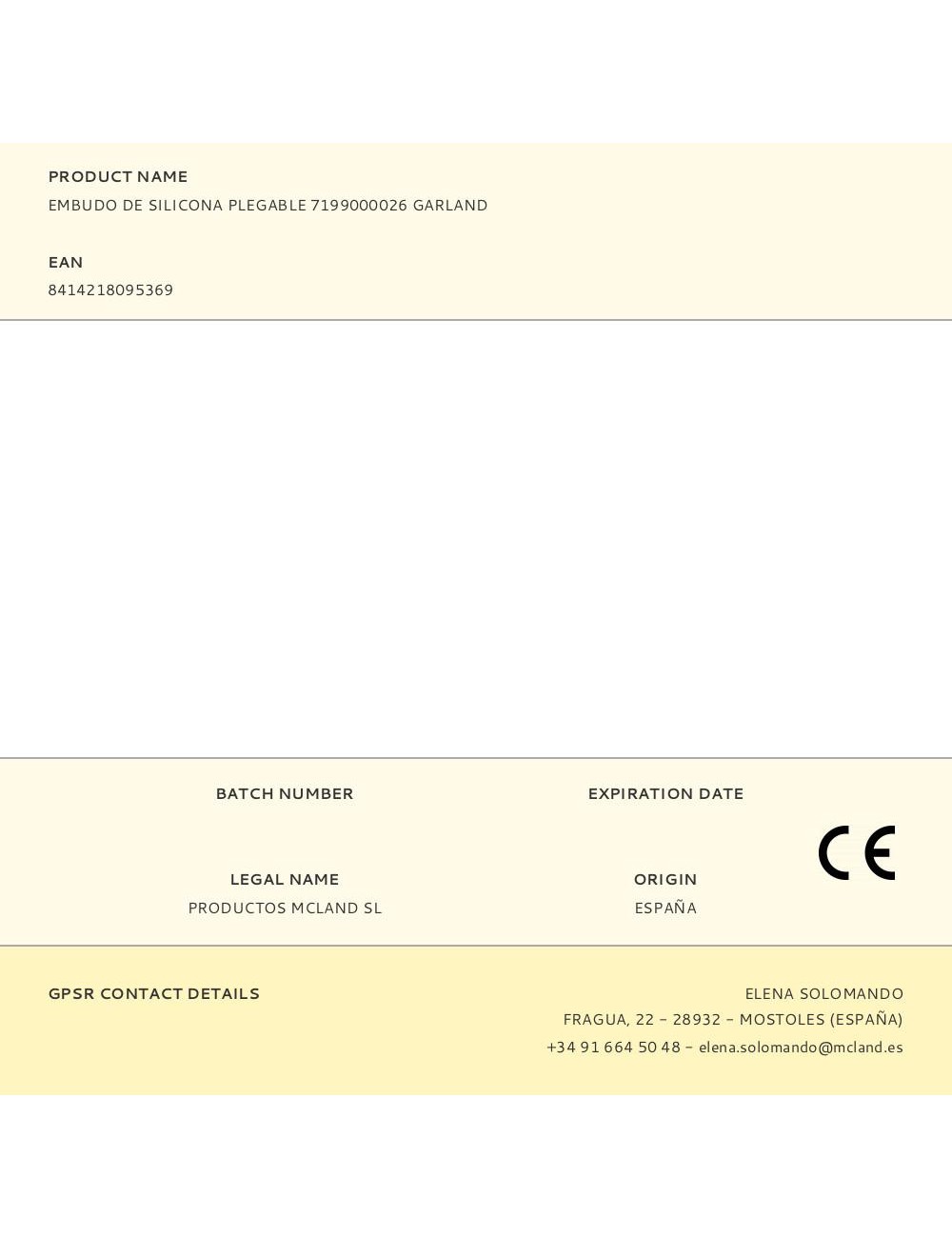 Embudo de silicona plegable 7199000026 garland