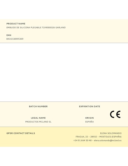 Embudo de silicona plegable 7199000026 garland