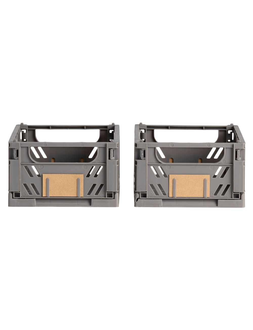 Caja almacenaje plegable gris 17 x 12.5 x 7 cm set 2 piezas