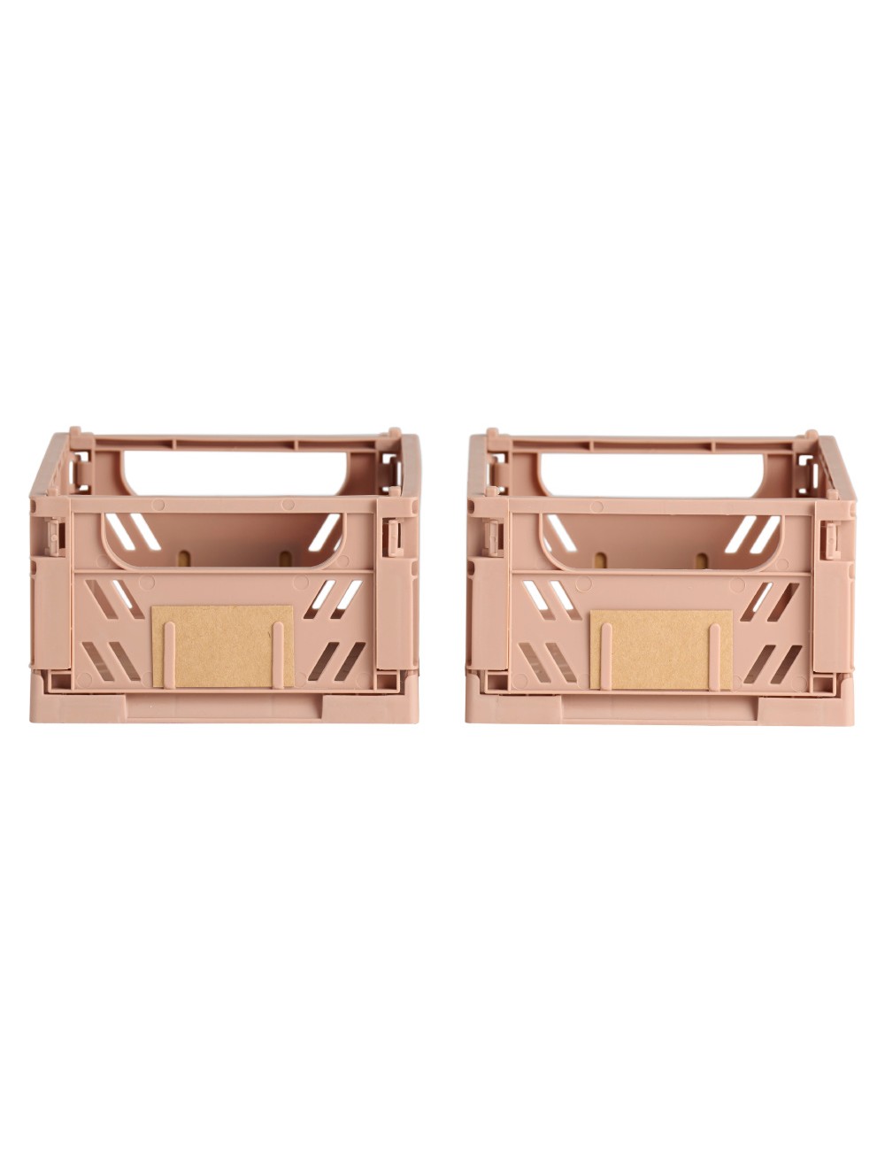 Caja almacenaje plegable arena 17 x 12,5 x 7 cm set 2 piezas