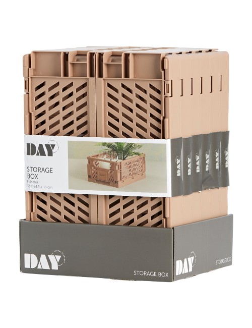 Caja almacenaje plegable arena 33 x 24,5 x 15 cm