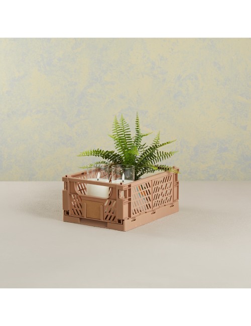 Caja almacenaje plegable arena 33 x 24,5 x 15 cm