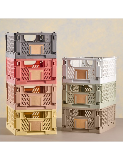 Caja almacenaje plegable arena 33 x 24,5 x 15 cm