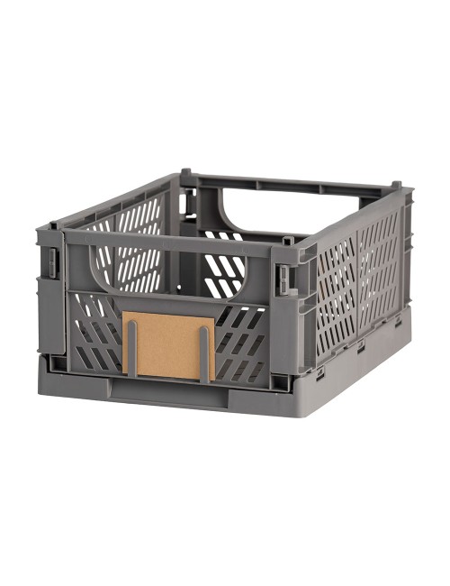 Caja almacenaje plegable gris 33 x 24,5 x 15 cm