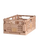 Caja almacenaje plegable arena 50 x 33 x 25 cm