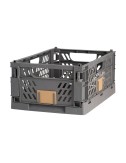Caja almacenaje plegable gris 50 x 33 x 25 cm