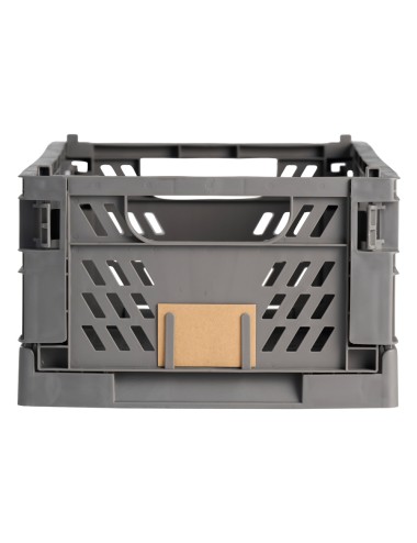 Caja almacenaje plegable gris 50 x 33 x 25 cm