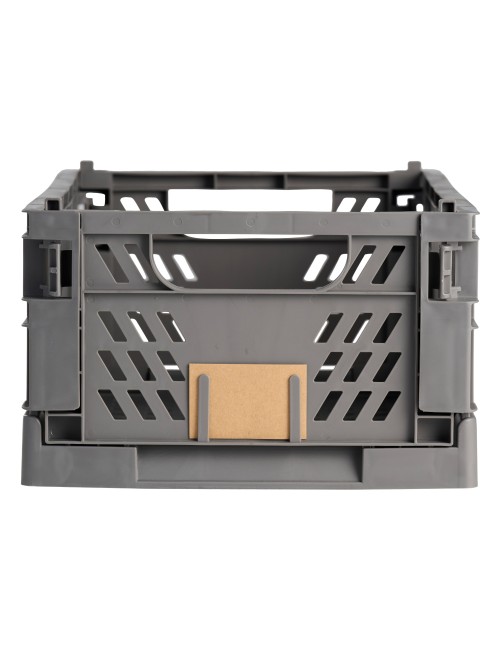 Caja almacenaje plegable gris 50 x 33 x 25 cm
