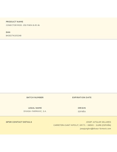 Conector mod. 250 para b.45 ah