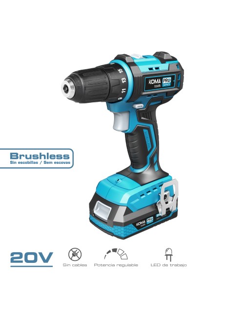Kit taladro atornillador brushless 20 v