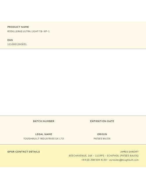 Rodilleras ultra light tb-kp-1