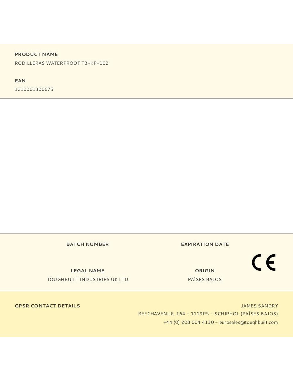 Rodilleras waterproof tb-kp-102