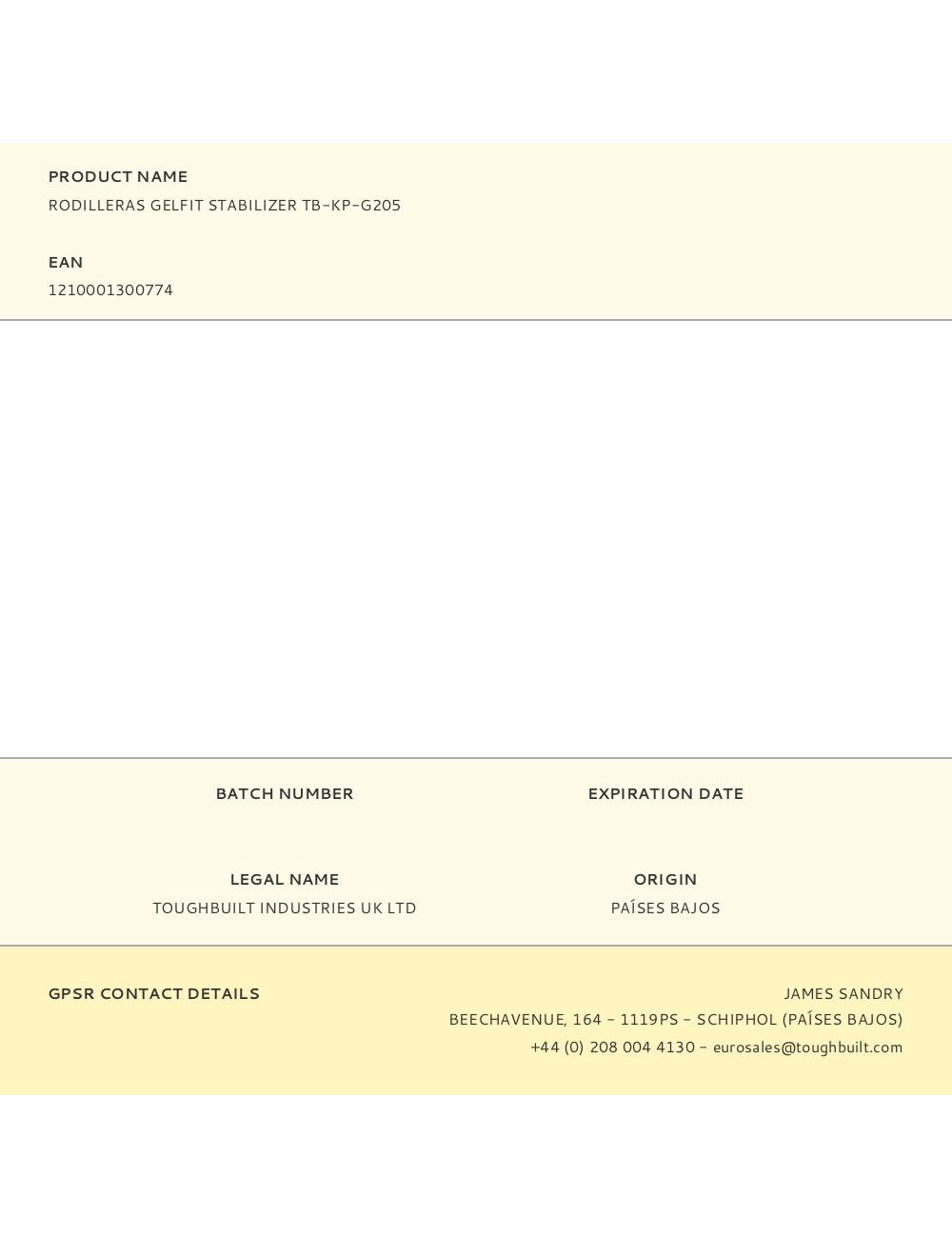 Rodilleras gelfit stabilizer tb-kp-g205